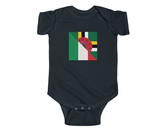 Dominican Italian Flag Baby Bodysuit | Half Italy Dominica Boy Girl Gift for