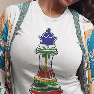 Haitian Queen Chess Piece Royalty Tee Shirt Gift for Haitian Gift for