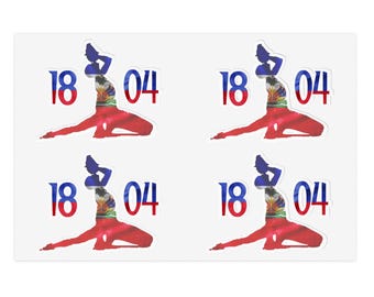 Neg Mawon 1804 Haitian Flag Sticker Sheets Red Blue | Haiti Sticker Pack