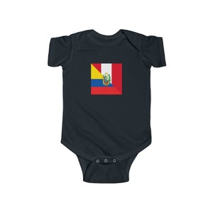 Peruvian Ecuadorian Flag Baby Bodysuit | Ecuador Peru Newborn Clothes Gift for