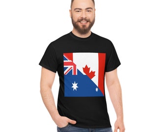 Canadian Australian Flag Shirt | Unisex Canada Australia Men Women TShirt Gift for