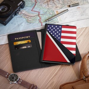 Trini American Passport Cover | Trinidad & Tobago USA Travel Gift for