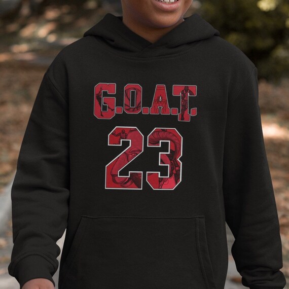 Kids GOAT 23 Youth Hoodie Boy Girl Chicago Basketball G.O.A.T Gift For Etsy