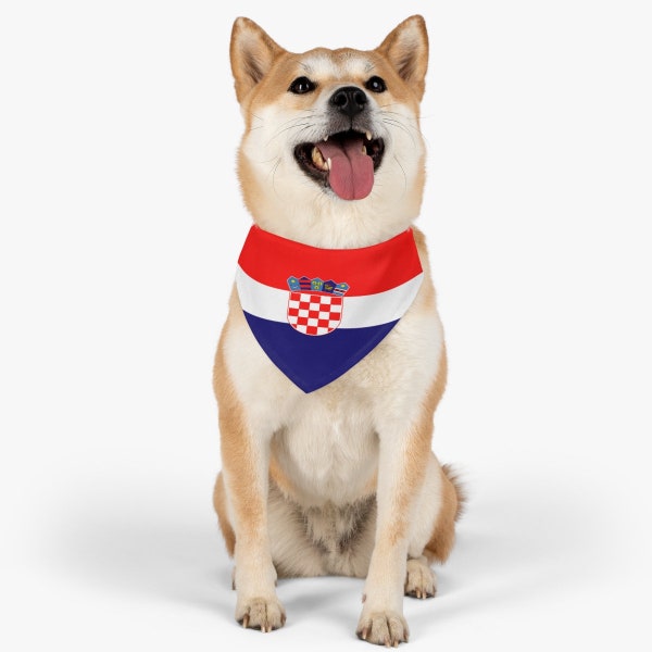 Croatia Pet Bandana Collar | Croatian flag Dog Cat Animal Gift for