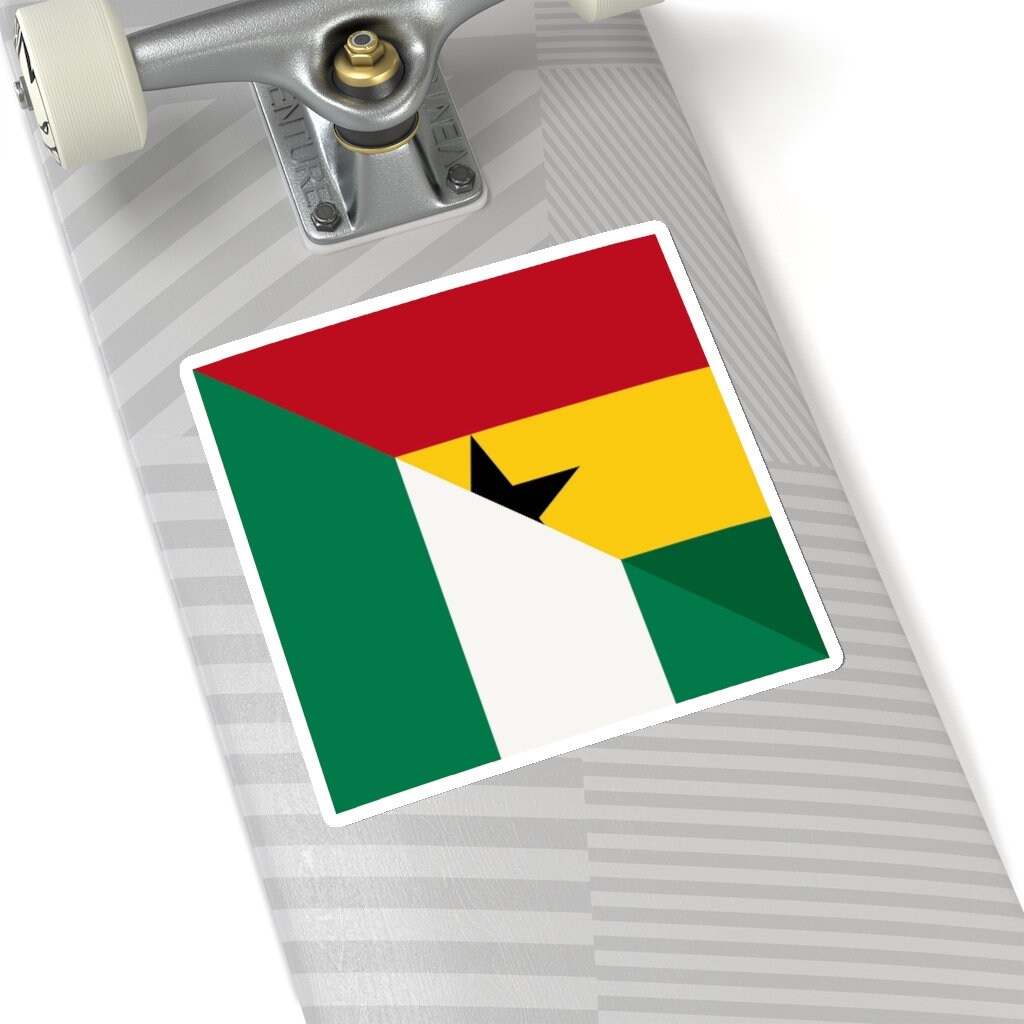 African Ghana Naija Nigeria Accessory GhanaianNigerian Flag Holographic Sticker Wall Decals