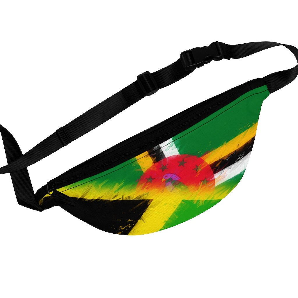 Bandera de Jamaica Pintada Look Belt Bag / Dominica - Etsy