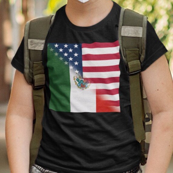 Half Mexican Flag T-Shirt | Vintage Mexico Usa Gift Half Mexican Flag T-Shirt | Vintage Mexico Usa Gift