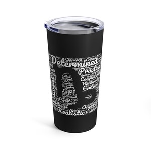 Capricorn Zodiac Sign Shapecloud White Tumbler 20oz Beverage Container Gift for