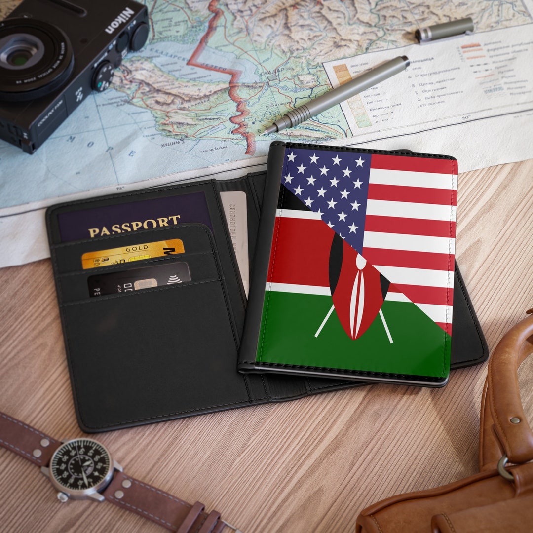 Kenyan American Passport Cover Kenya USA Travel Etsy