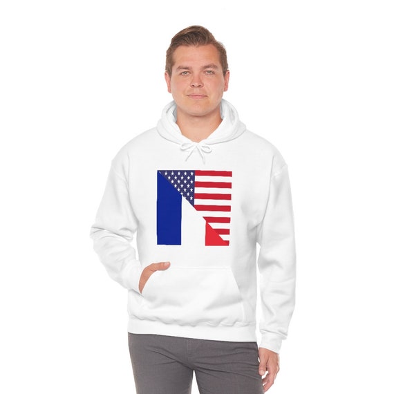 French American Flag Hoodie Unisex France Men Women Pullover -  Norway
