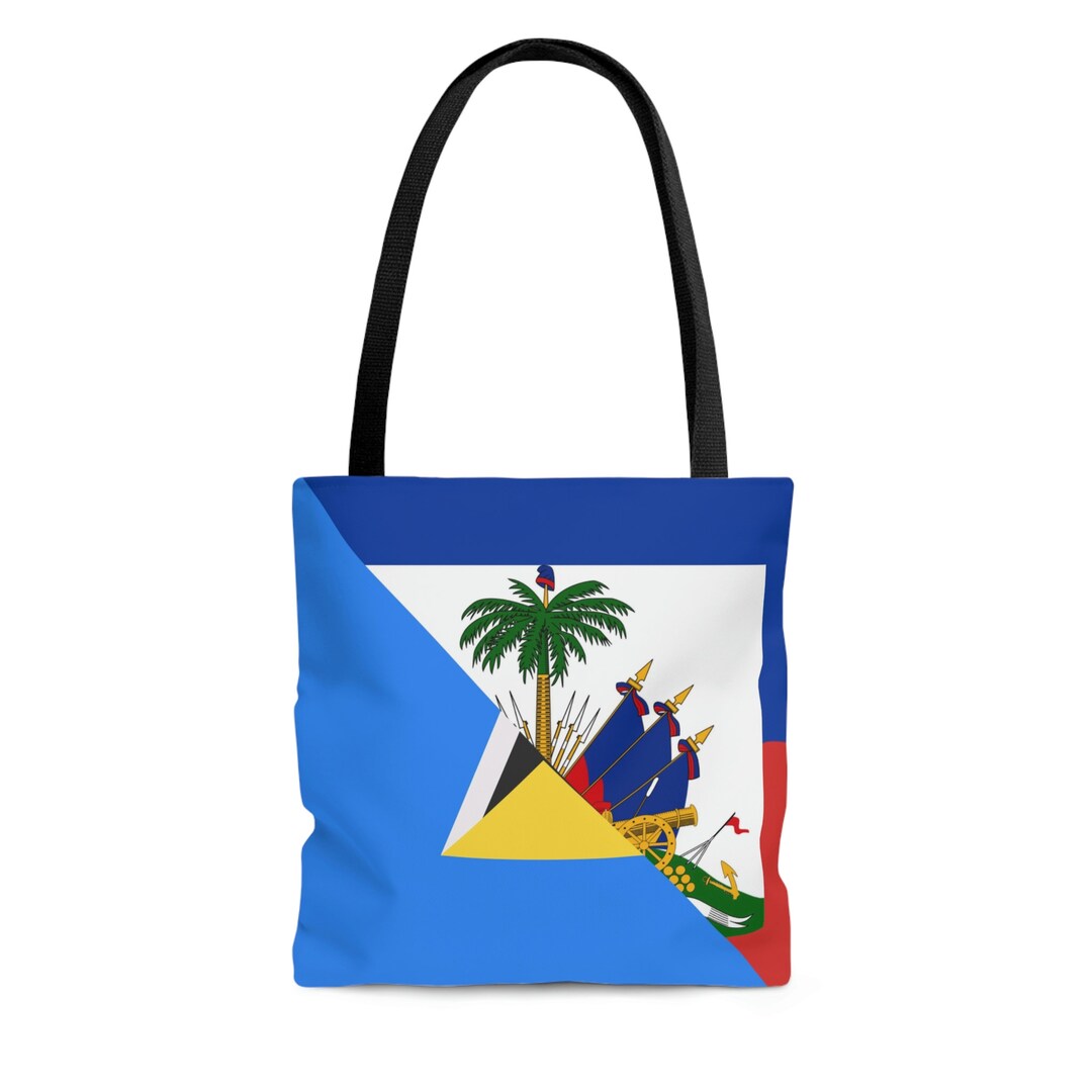 Haiti St Lucia Flag Haitian Tote Bag Shoulder Bag Etsy