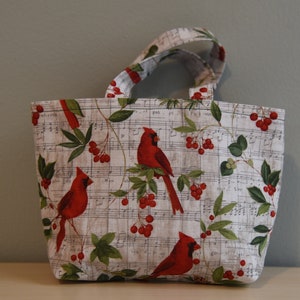 Christmas Cardinal Mini Tote