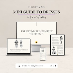Dress Silhouettes Ebay Item Specifics Style Guide for Resellers, Ultimate Digital Download Preloved Clothing Masterclass Listing Tool