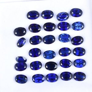 Rare et naturel saphir de Ceylan bleu royal de taille ovale, pierre précieuse en vrac certifiée GIT/AAA de qualité supérieure/fabrication de bagues et de bijoux image 9
