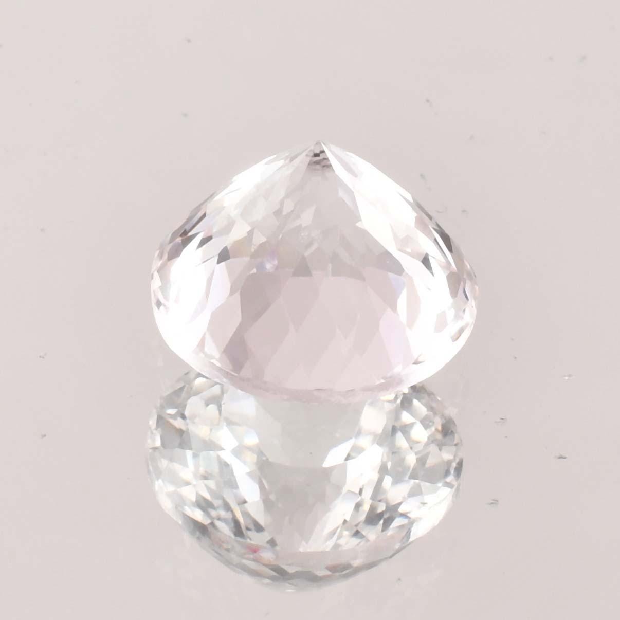 Saphir Blanc Naturel De Ceylan - Qualité AA++ - Taille Cœur 9x9 Mm - Neuf Sans Emballage