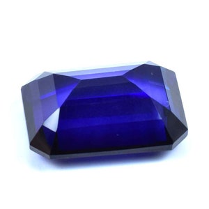 Rare Natural Royal Blue Ceylon Sapphire Emerald Cut Loose Gemstone GIT Certified/AAA Top Quality Gemstone/Ring & Jewelry Making Gemstone image 4