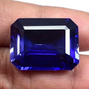 Rare Natural Royal Blue Ceylon Sapphire Emerald Cut Loose Gemstone GIT Certified/AAA Top Quality Gemstone/Ring & Jewelry Making Gemstone image 5