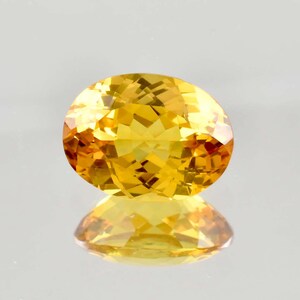 12.40 Ct Natural Rare Ceylon Padparadscha Sapphire Oval Cut Loose Gemstone Certified 15x17 MM/AAA+ Top Quality Gem/Ring & Jewelry Making Gem