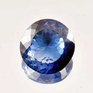 47.95 Ct Natural Cornflower Royal Blue Ceylon Sapphire Round Cut Loose Gemstone GIT Certified 23x23MM/AAA+ Top Quality/Ring & Jewelry Making