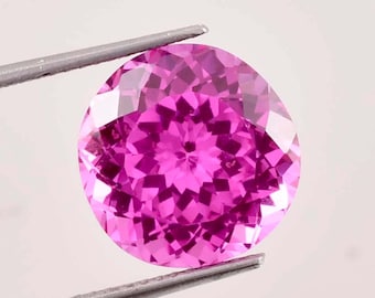 8.80 Ct Natural Flawless Pink Ceylon Sapphire Round Cut Loose Gemstone GIT Certified 11x11 MM/AAA+ Grade Quality Ring & Jewelery Making Gem