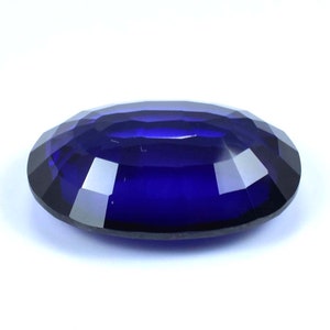 Rare et naturel saphir de Ceylan bleu royal de taille ovale, pierre précieuse en vrac certifiée GIT/AAA de qualité supérieure/fabrication de bagues et de bijoux image 4