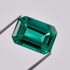 12x16 MM Natural Flawless Green Zambian Emerald Faceted Emerald Cut Loose Gemstone Certified-AAA+ Top Quality Emerald-Ring & Jewelry Making