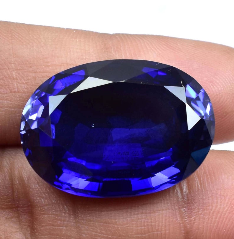 Rare et naturel saphir de Ceylan bleu royal de taille ovale, pierre précieuse en vrac certifiée GIT/AAA de qualité supérieure/fabrication de bagues et de bijoux image 6
