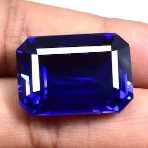 Rare Natural Royal Blue Ceylon Sapphire Emerald Cut Loose Gemstone GIT Certified/AAA Top Quality Gemstone/Ring & Jewelry Making Gemstone image 7