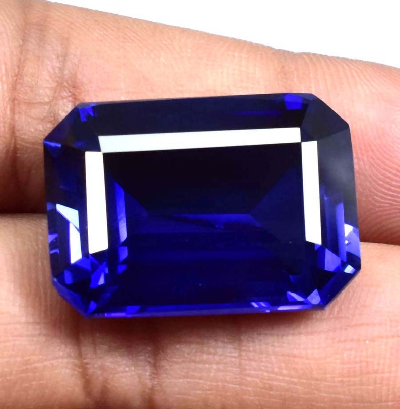 Rare Natural Royal Blue Ceylon Sapphire Emerald Cut Loose Gemstone GIT Certified/AAA Top Quality Gemstone/Ring & Jewelry Making Gemstone image 7