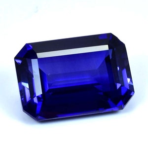 Rare Natural Royal Blue Ceylon Sapphire Emerald Cut Loose Gemstone GIT Certified/AAA+ Top Quality Gemstone/Ring & Jewelry Making Gemstone