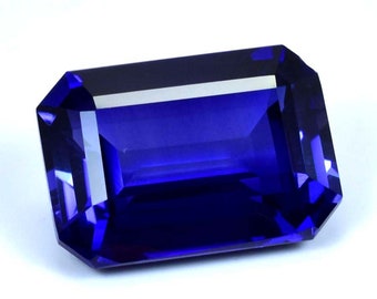 Rare Natural Royal Blue Ceylon Sapphire Emerald Cut Loose Gemstone GIT Certified/AAA+ Top Quality Gemstone/Ring & Jewelry Making Gemstone