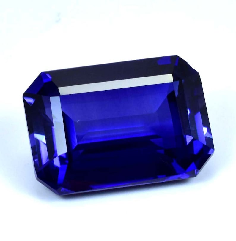 Rare Natural Royal Blue Ceylon Sapphire Emerald Cut Loose Gemstone GIT Certified/AAA Top Quality Gemstone/Ring & Jewelry Making Gemstone image 1