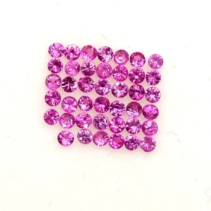 100 Pcs Natural Flawless Pink Ceylon Sapphire Round Cut Loose Gemstone Lot GIT Certified-AAA Top Quality Sapphire/Ring & Jewelry Making Gem image 3