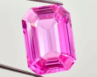 Rare Natural Flawless Pink Ceylon Sapphire Emerald Cut Loose Gemstone GIT Certified/AAA+ Top Quality Sapphire/Ring & Jewelry Making Gemstone