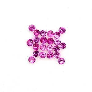 100 Pcs Natural Flawless Pink Ceylon Sapphire Round Cut Loose Gemstone Lot GIT Certified-AAA Top Quality Sapphire/Ring & Jewelry Making Gem image 4