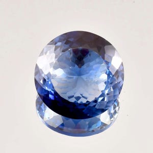 50.15 Ct Natural Cornflower Royal Blue Ceylon Sapphire Round Cut Loose Gemstone GIT Certified 23x23MM/AAA+ Top Quality/Ring & Jewelry Making