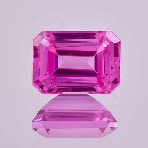 Rare Natural Flawless Pink Ceylon Sapphire Emerald Cut Loose Gemstone GIT Certified/AAA+ Top Quality Sapphire/Ring & Jewelry Making Gemstone