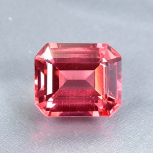 Rare 7.00 Ct Natural Flawless Pink Morganite Emerald Cut Loose Gemstone Certified/AAA+ Top Quality Gemstone/Ring & Jewelry Making Gemstone