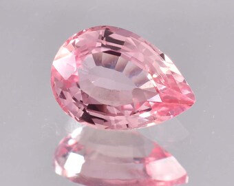 Rare 4.05 Ct Natural Flawless Pink Morganite Pear Cut Loose Gemstone Certified 8x11 MM/AAA+ Top Quality Morganite/Ring & Jewelry Making Gem