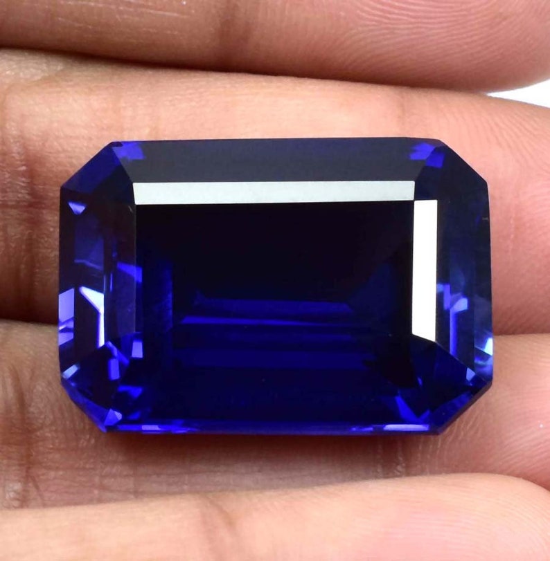 Rare Natural Royal Blue Ceylon Sapphire Emerald Cut Loose Gemstone GIT Certified/AAA Top Quality Gemstone/Ring & Jewelry Making Gemstone image 9