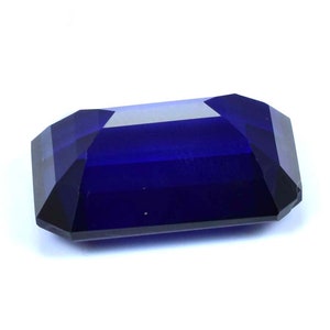 Rare Natural Royal Blue Ceylon Sapphire Emerald Cut Loose Gemstone GIT Certified/AAA Top Quality Gemstone/Ring & Jewelry Making Gemstone image 8