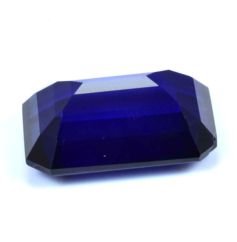 Rare Natural Royal Blue Ceylon Sapphire Emerald Cut Loose Gemstone GIT Certified/AAA Top Quality Gemstone/Ring & Jewelry Making Gemstone image 8