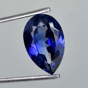 13X18 MM Rare Natural Royal Blue Ceylon Sapphire Pear Cut Loose Gemstone GIT Certified/AAA+ Top Quality Sapphire/Ring & Jewelry Making Gems