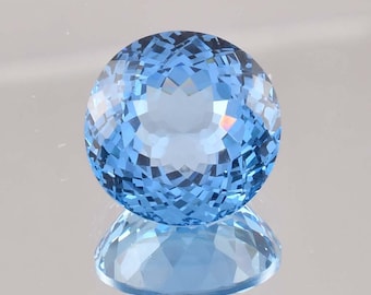 Rare Natural Flawless Blueish AQUAMARINE Round Cut Loose Gemstone GIT Certified/AAA+ Top Quality Aquamarine/Ring & Jewelry Making Gemstone