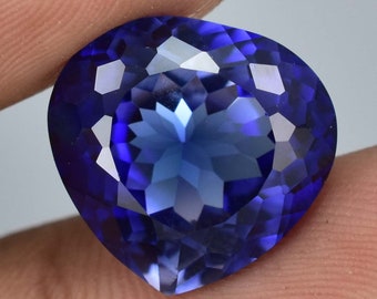 17X17 MM Rare Natural Royal Blue Ceylon Sapphire Heart Cut Loose Gemstone GIT Certified/AAA+ Top Quality Sapphire/Ring & Jewelry Making Gem