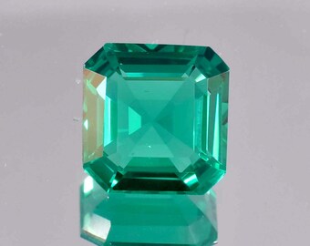 Natural Flawless Green Zambian Emerald Square Cut Loose Gemstone GIT Certified/AAA+ Top Quality Emerald/Ring & Jewelry Making Gemstone