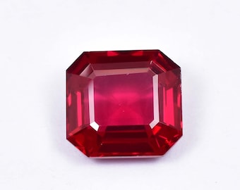 24.35 Ct Very Rare Natural Burmese Red Painite Square Cut Loose Gemstone Certified 16x16 MM/ AAA+ Top Quality Painite/Ring & Jewelry Making