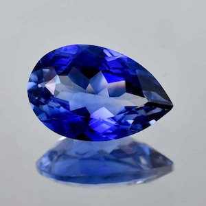 8X10 MM Rare Natural Royal Blue Ceylon Sapphire Pear Cut Loose Gemstone GIT Certified/AAA+ Top Quality Sapphire/Ring & Jewelry Making Gems