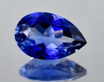 10X14 MM Rare Natural Royal Blue Ceylon Sapphire Pear Cut Loose Gemstone GIT Certified/AAA+ Top Quality Sapphire/Ring & Jewelry Making Gems