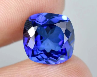 Rare naturel AAA + saphir bleu royal sans défaut, taille coussin, pierres précieuses en vrac certifiées AAA, fabrication de pierres précieuses / bagues et bijoux de qualité supérieure